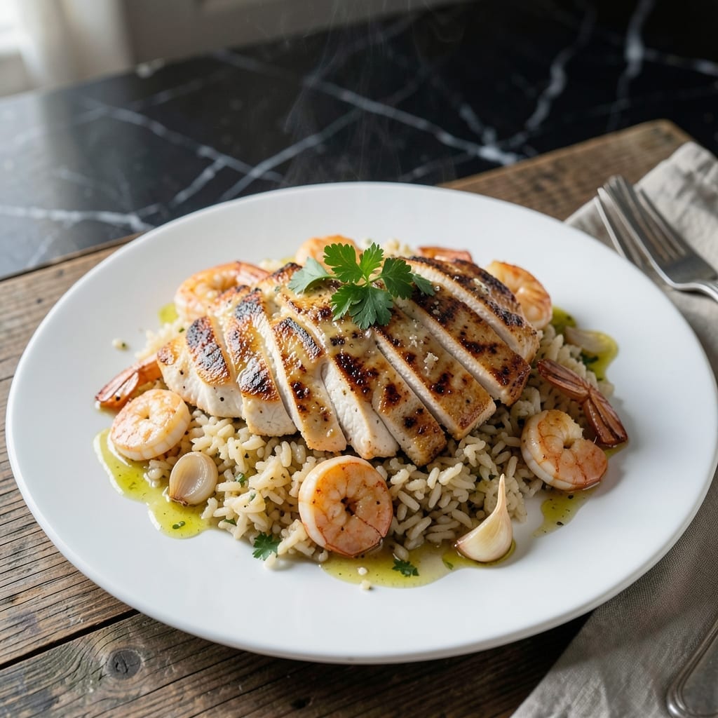 Chicken Scampi With Garlic Parmesan Rice Weight Watchers Recipe: Lightened Up Indulgence