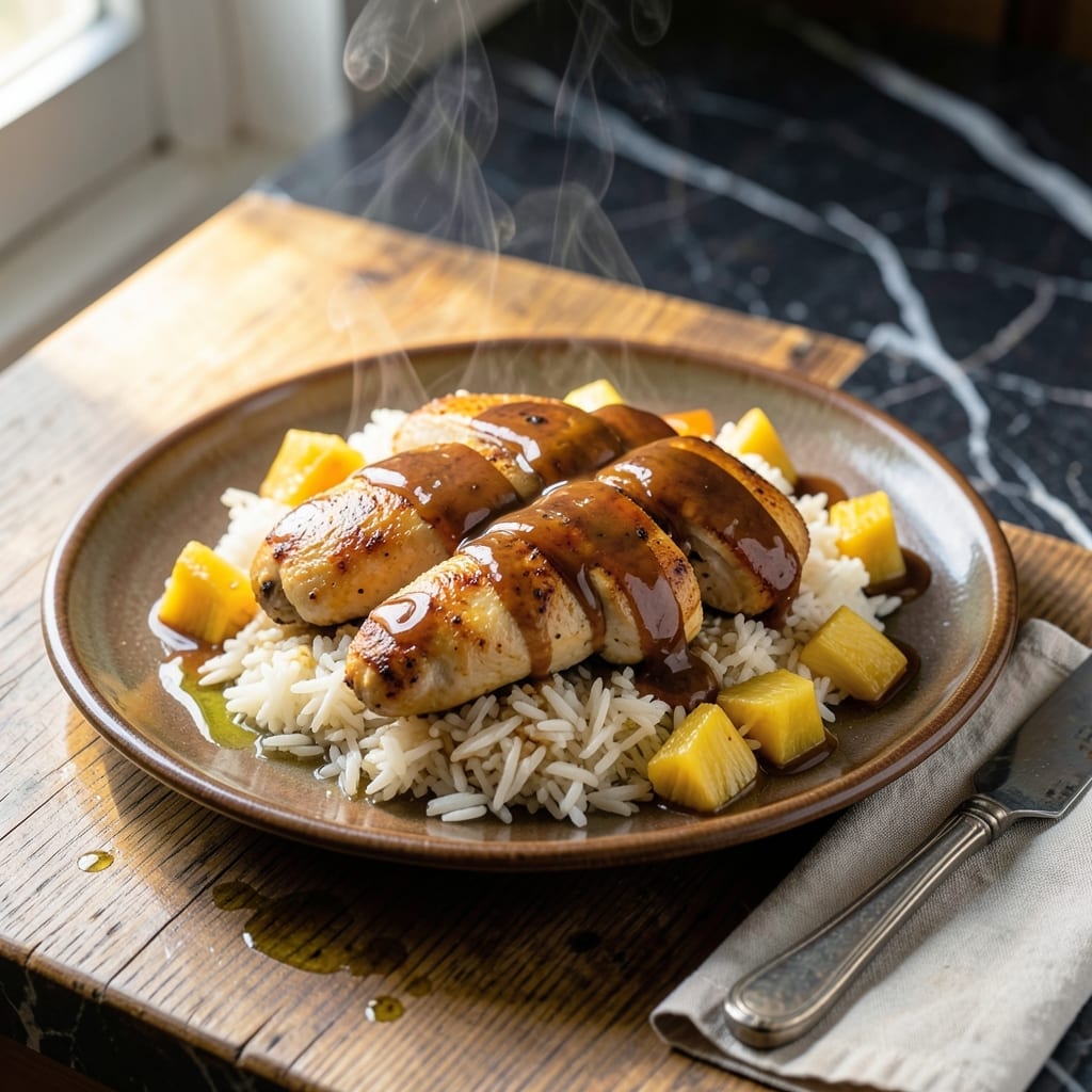 Polynesian Chicken and Rice Recipe: Tropical Flavors in One Pan Polynesian Chicken and Rice Recipe: Tropical Flavors in One Pan