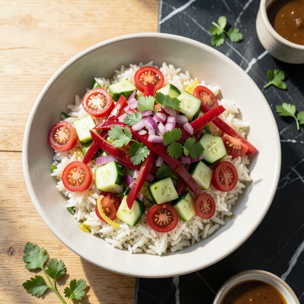 Cold Summer Rice Salad Recipe: Chilled Garden Freshness With Zesty Herbs Cold Summer Rice Salad Recipe: Chilled Garden Freshness With Zesty Herbs