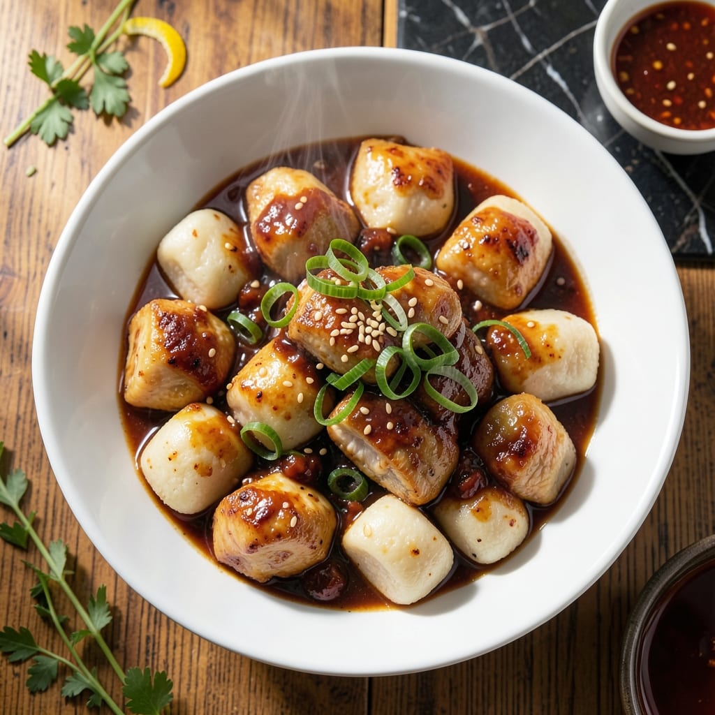 Korean Rice Cake Chicken Recipe: Chewy and Spicy Stir-Fry Sensation