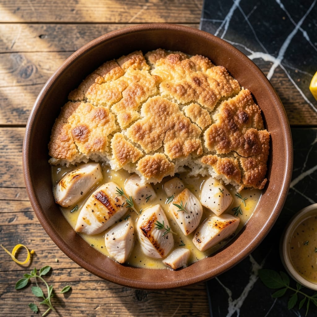 Chicken Cobbler Recipe: Flaky Biscuit Topping Over Savory Filling