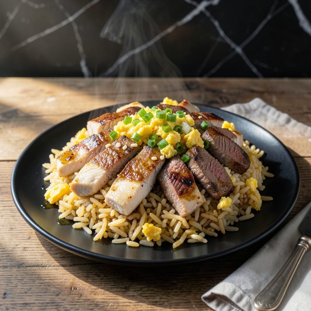 Chicken and Steak Fried Rice Recipe: Protein-Packed Wok Toss