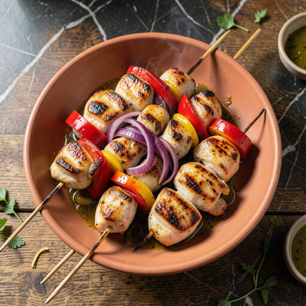 Chicken Brochette Recipe: Skewered Mediterranean Flavors Chicken Brochette Recipe: Skewered Mediterranean Flavors