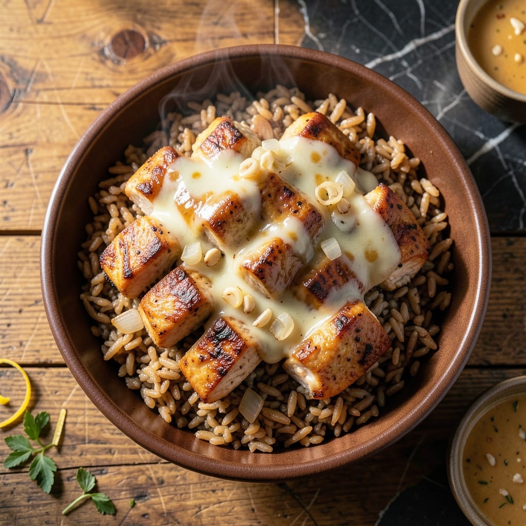 Brown Rice Chicken Bake Recipe: Nutty Grains With Melty Cheese Topping