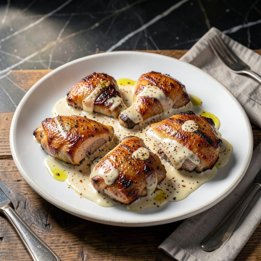Chicken Thighs Cream Recipe: Velvety Sauce With Crispy Skin Chicken Thighs Cream Recipe: Velvety Sauce With Crispy Skin