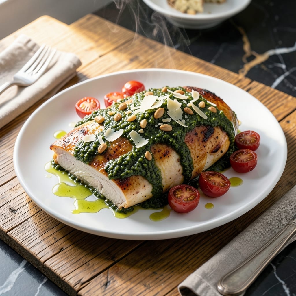 Baked Chicken Pesto Recipe: Herb-Infused Oven Delight
