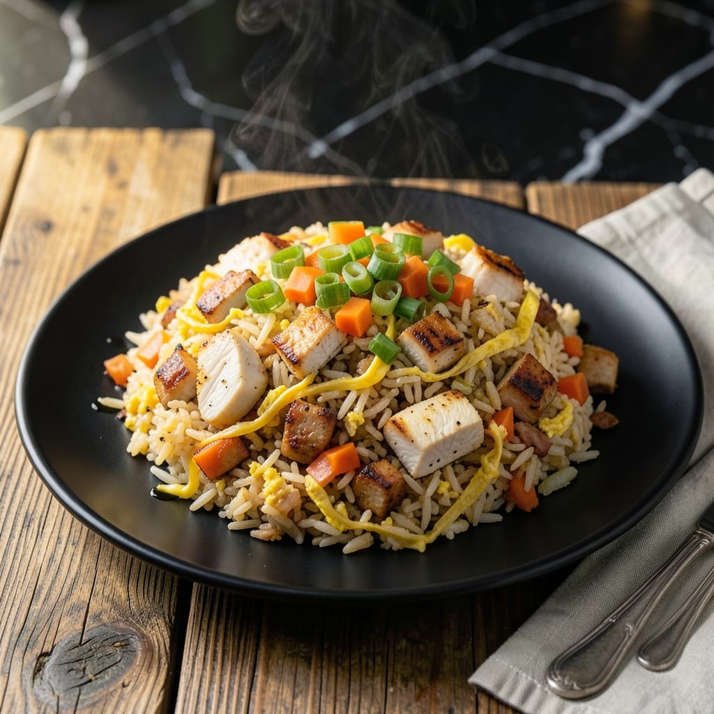 Chicken and Pork Fried Rice Recipe: Wok-Seared Protein Over Fluffy Grains