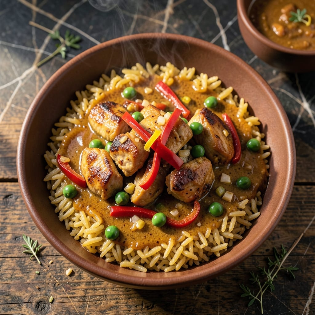 Curry Chicken, Rice and Vegetables Recipe: Fragrant Spice-Infused One-Pot Meal