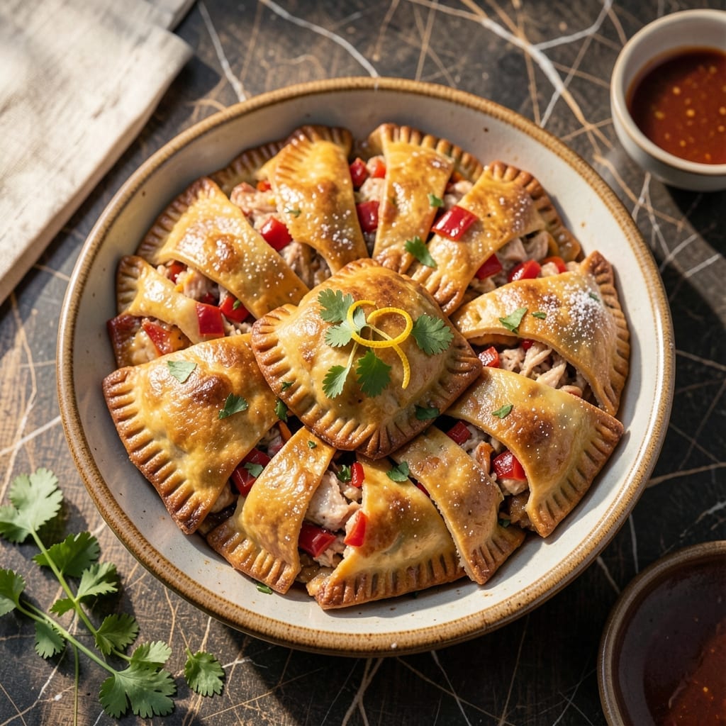 Baked Chicken Empanada Recipe: Golden Pastry With Spiced Filling Baked Chicken Empanada Recipe: Golden Pastry With Spiced Filling