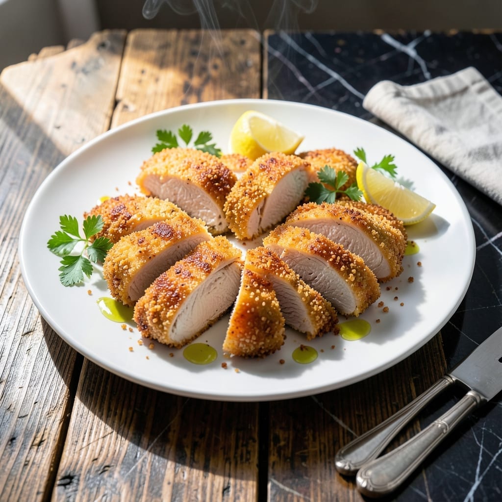Vegan Chicken Scallopini Recipe: Lemon-Caper Pan Sauce with Tender Cutlets