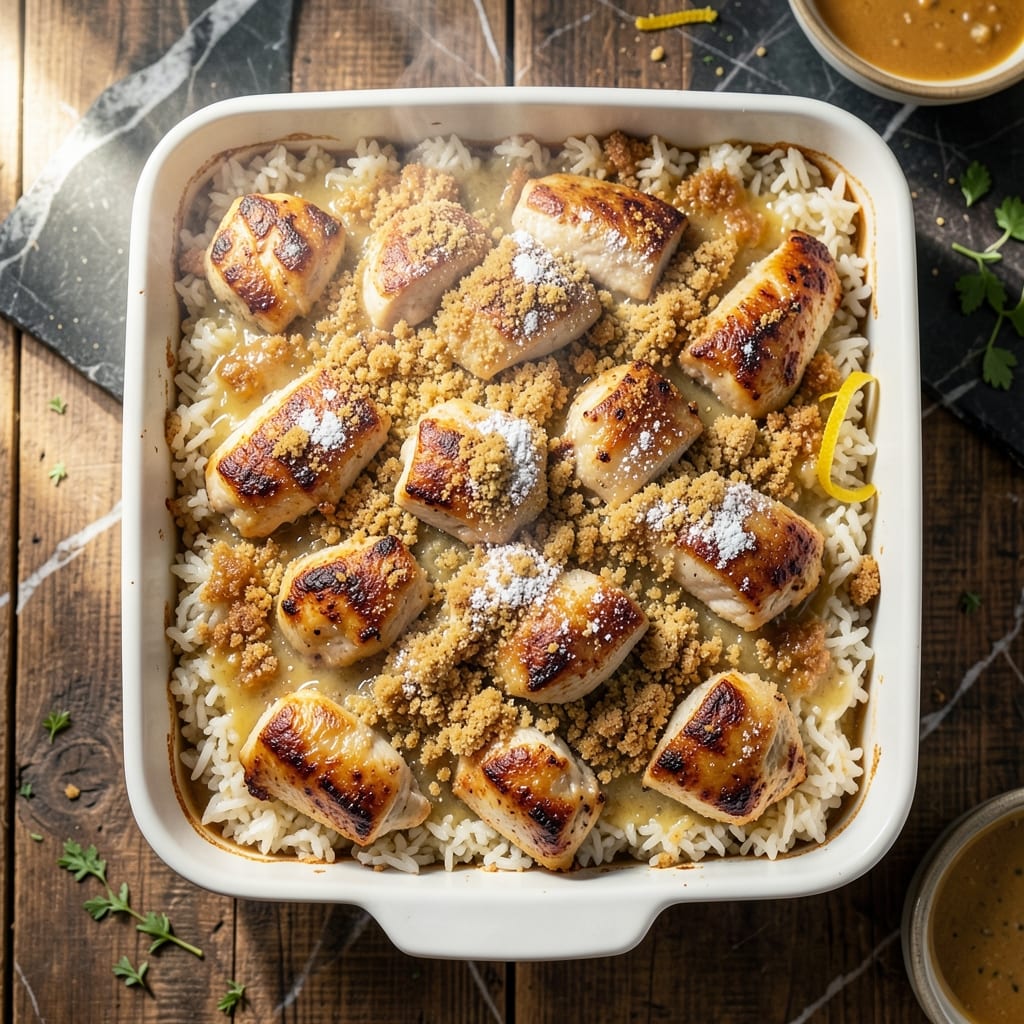 Crispy Chicken Rice Casserole Recipe: Golden Crust With Savory Bites