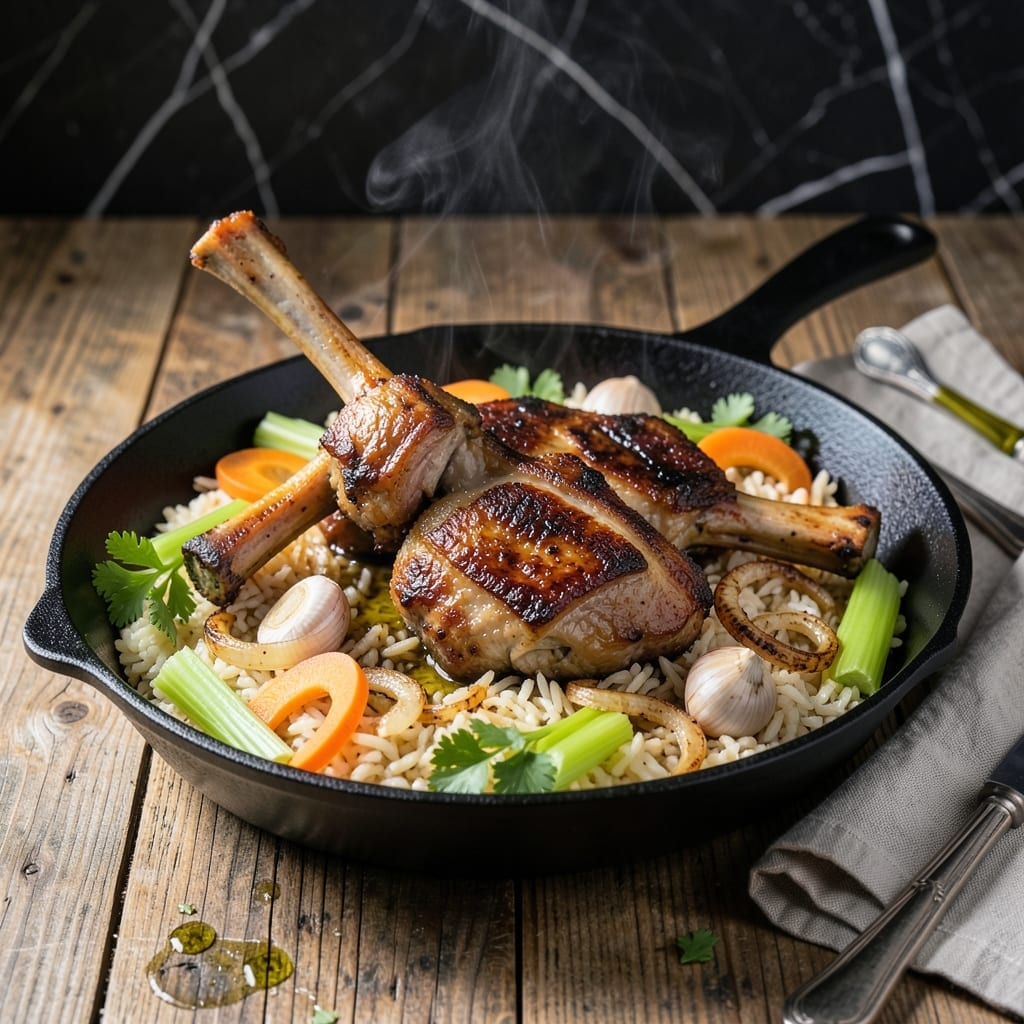Pork Neckbones and Rice Recipe: Slow-Simmered Soul Food Classic Pork Neckbones and Rice Recipe: Slow-Simmered Soul Food Classic