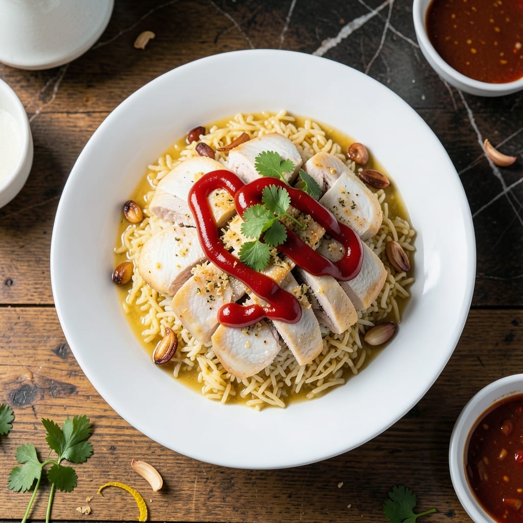 Chicken Rice Chili Recipe Singapore: Spiced Coconut Broth With Tender Chicken