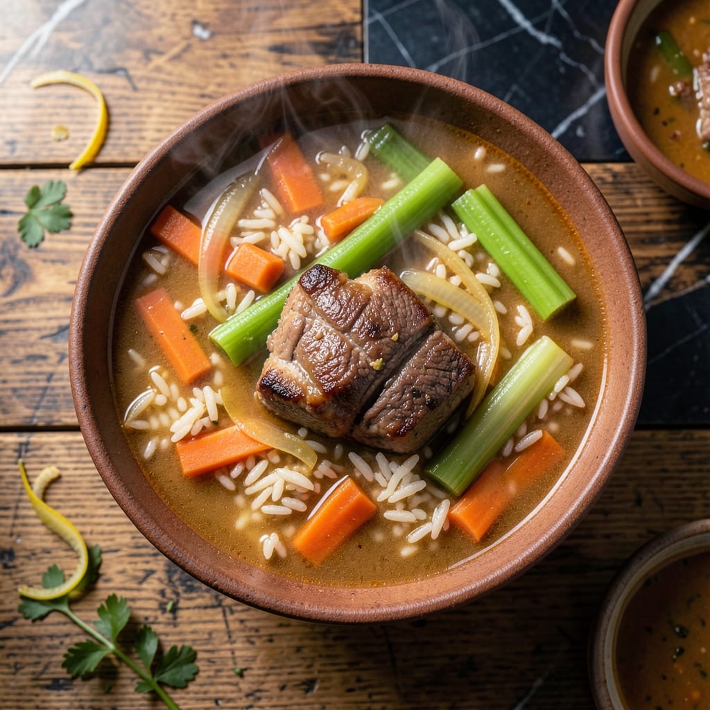 Beef Vegetable Rice Soup Recipe: Simmered Heartiness With Garden Freshness