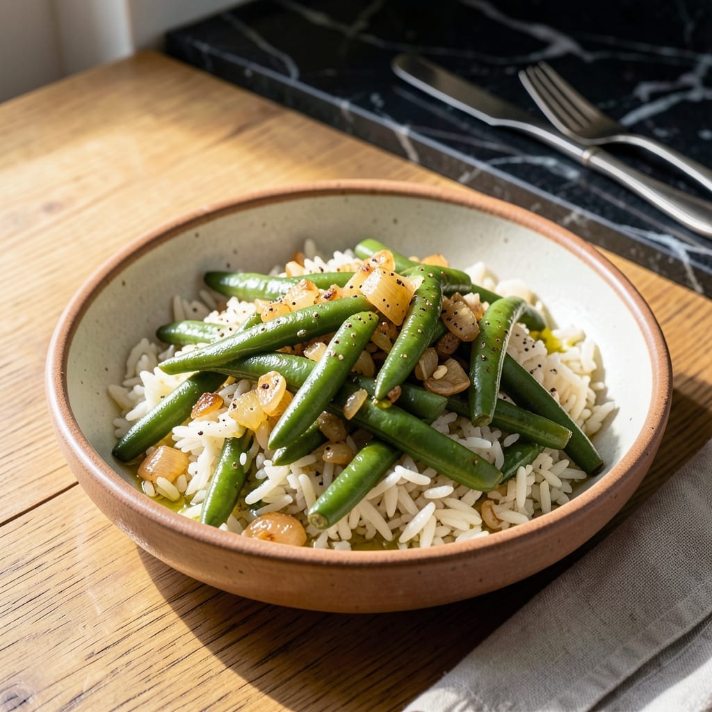 French Beans Rice Recipe: Garden Freshness With Every Grain