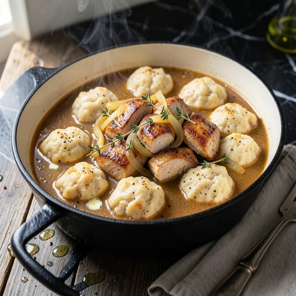 Chicken and Dumpling Recipe with Bisquick: Fluffy Pillows in Savory Broth Chicken and Dumpling Recipe with Bisquick: Fluffy Pillows in Savory Broth