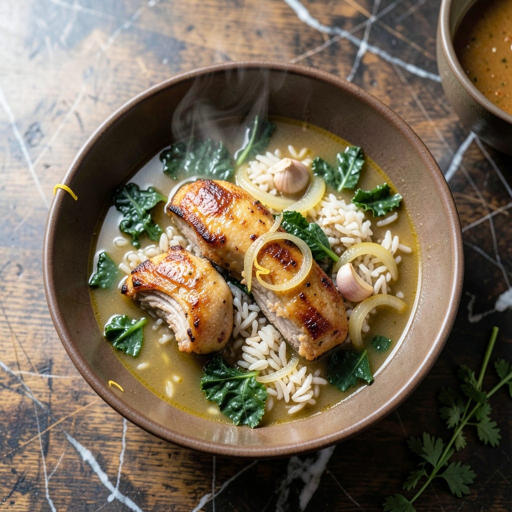 Portuguese Chicken Rice Soup Recipe: Traditional Caldo Verde Inspired Bowl