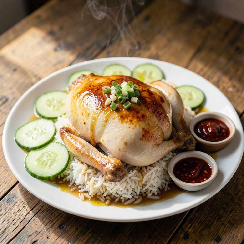 Authentic Singapore Chicken Rice Recipe: Hainanese-Style Fragrant Delight