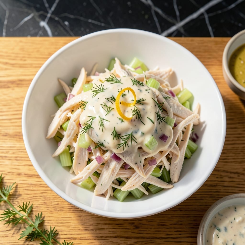 Quick Easy Chicken Salad Recipe: Bright Herbs and Creamy Dressing