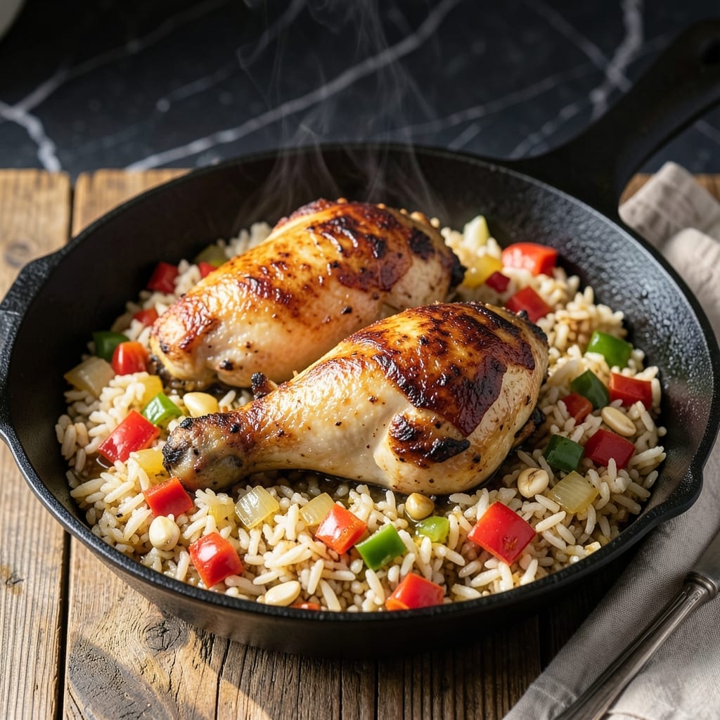 Chicken Thigh Rice Bake Recipe: One-Pan Savory Delight