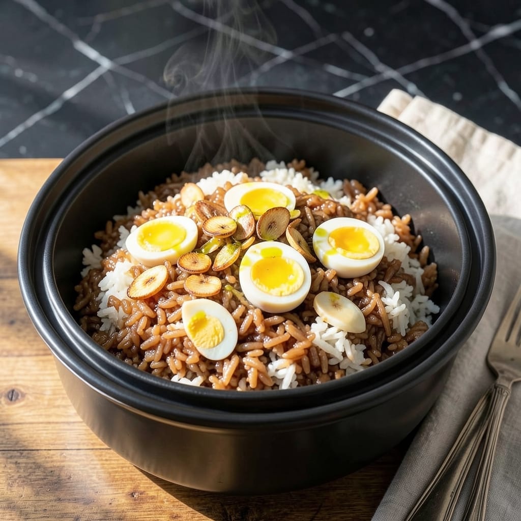 Inangit Recipe in Rice Cooker: Filipino Coconut Rice With Salted Egg