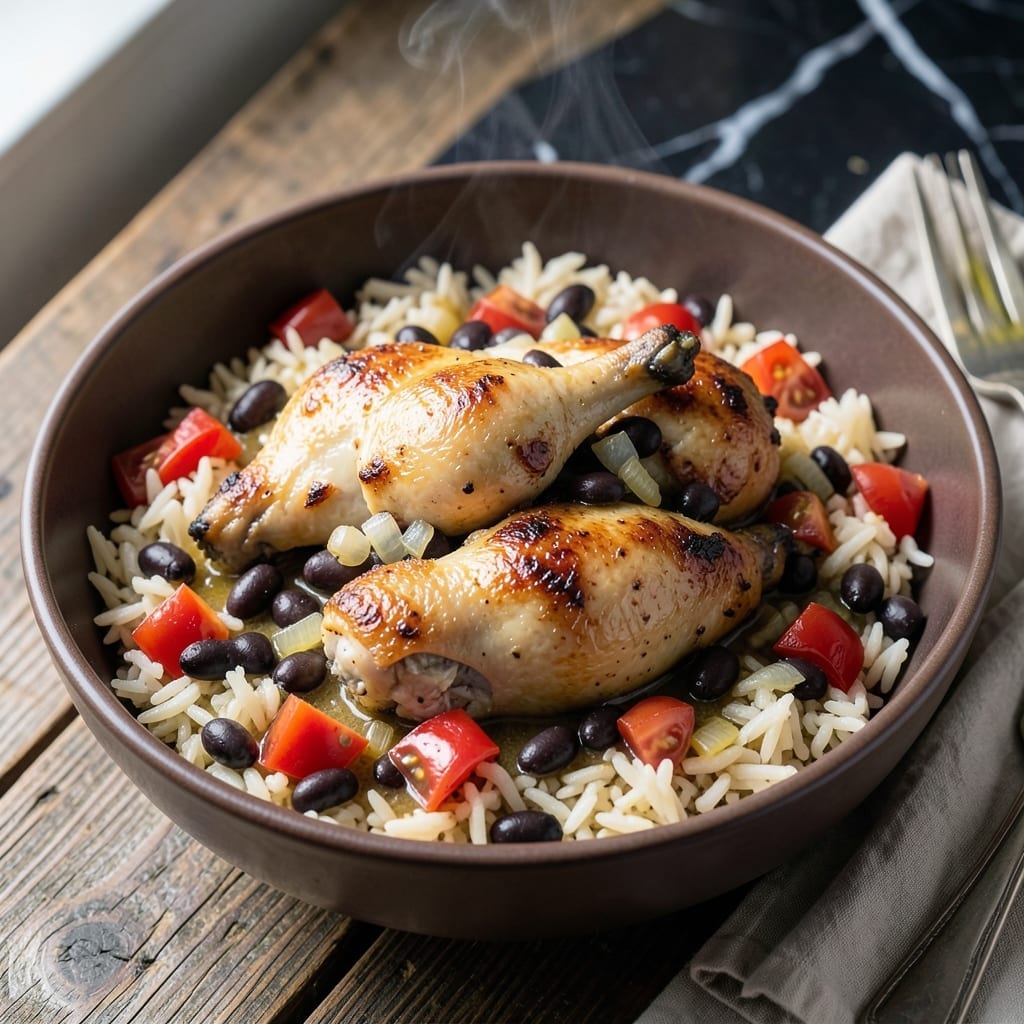 Chicken Black Beans Rice Crock Pot Recipe: Set-It-and-Forget-It Meal