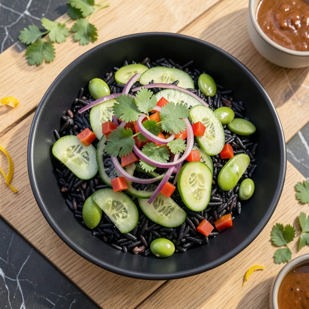 Black Rice and Edamame Salad Recipe: Nutty Texture with Zesty Lime Dressing