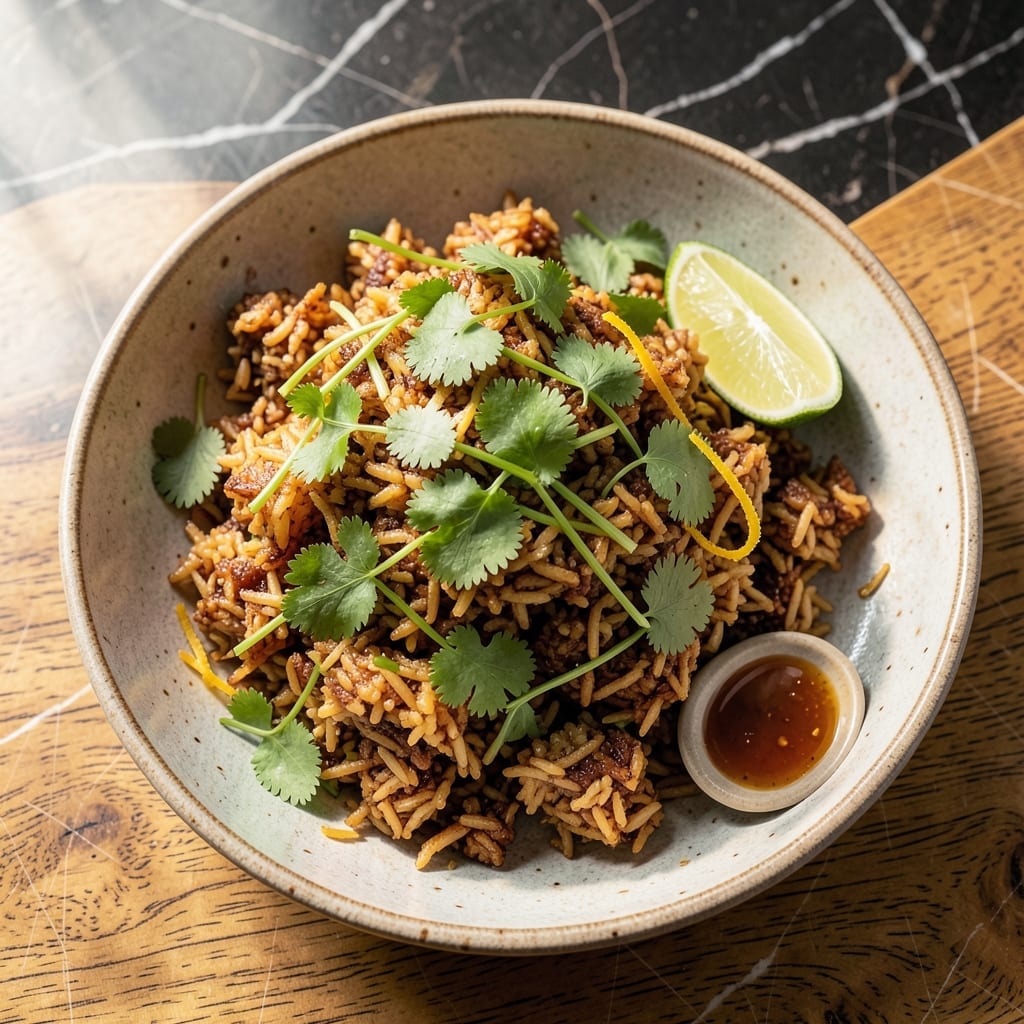 Laos Crispy Rice Salad Recipe: Nutty Crunch with Fresh Herbs Laos Crispy Rice Salad Recipe: Nutty Crunch with Fresh Herbs