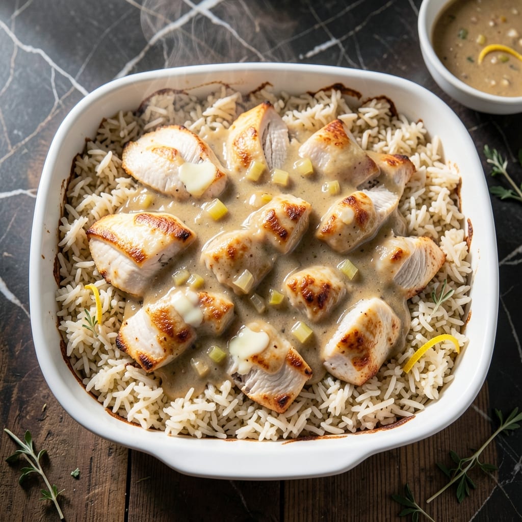 Campbell Soup Chicken and Rice Bake Recipe: Creamy Broth With Tender Bites Campbell Soup Chicken and Rice Bake Recipe: Creamy Broth With Tender Bites