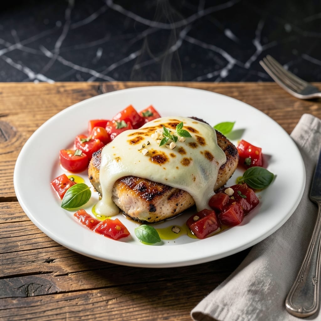 Chicken Breast Mozzarella Recipe: Garlicky Tomato Sauce and Melty Cheese Chicken Breast Mozzarella Recipe: Garlicky Tomato Sauce and Melty Cheese