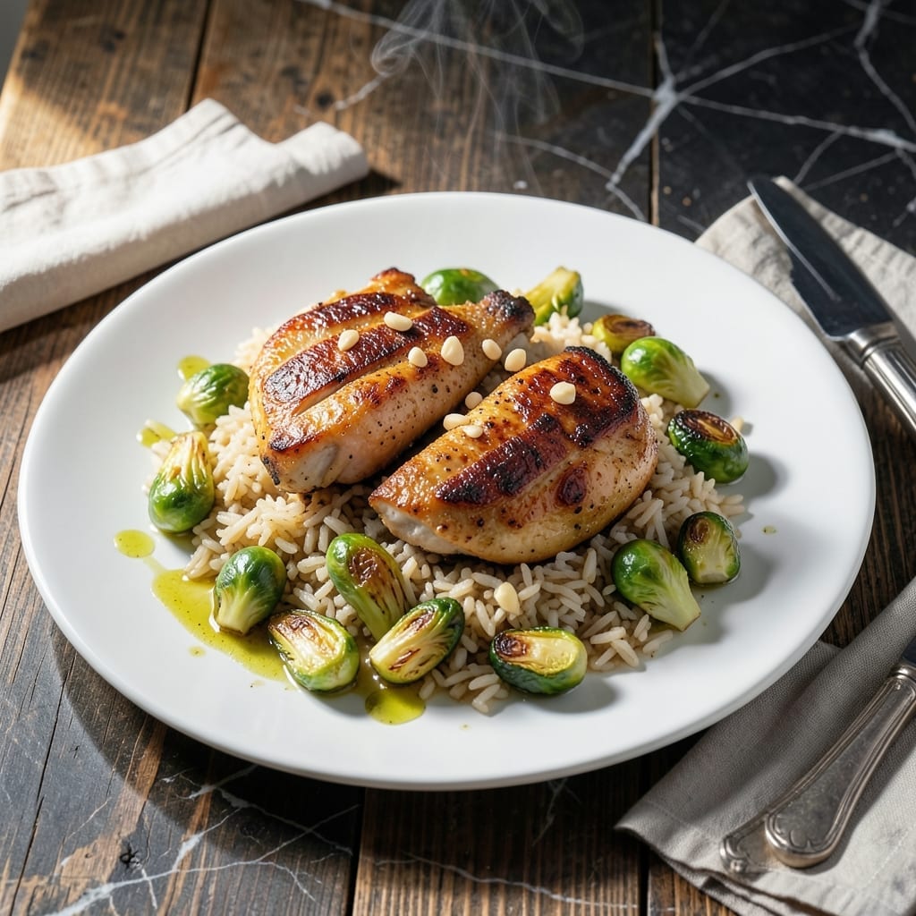 Chicken Brussels Sprouts Rice Recipe: One-Pan Savory Balance