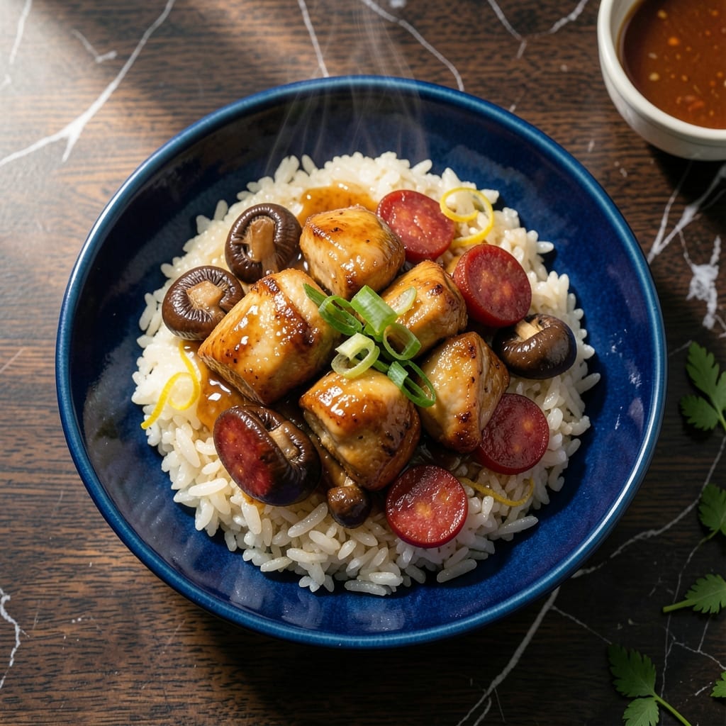Chinese Chicken Sticky Rice Recipe: Glutinous Texture with Aromatic Bites