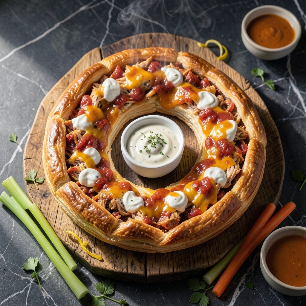 Buffalo Chicken Ring Recipe: Spicy Cheese-Stuffed Delight
