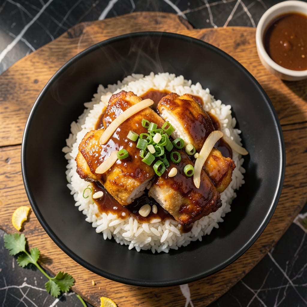 Japanese KFC Chicken Rice Recipe: Crispy Coating Over Steamed Jasmine