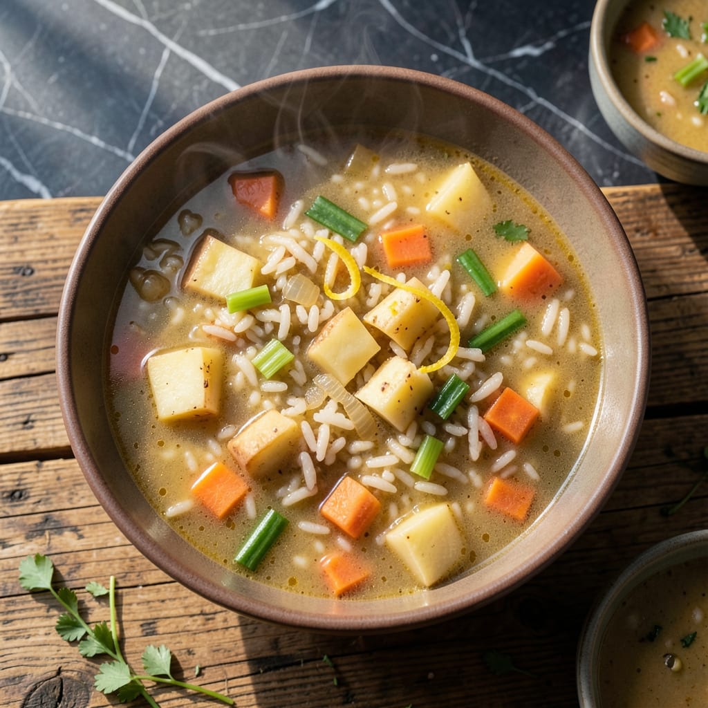 Potato Rice Soup Recipe: Rustic Creaminess With Garden Herbs