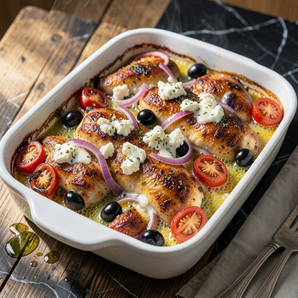 Feta Chicken Bake Recipe: Mediterranean Flavors in One Pan