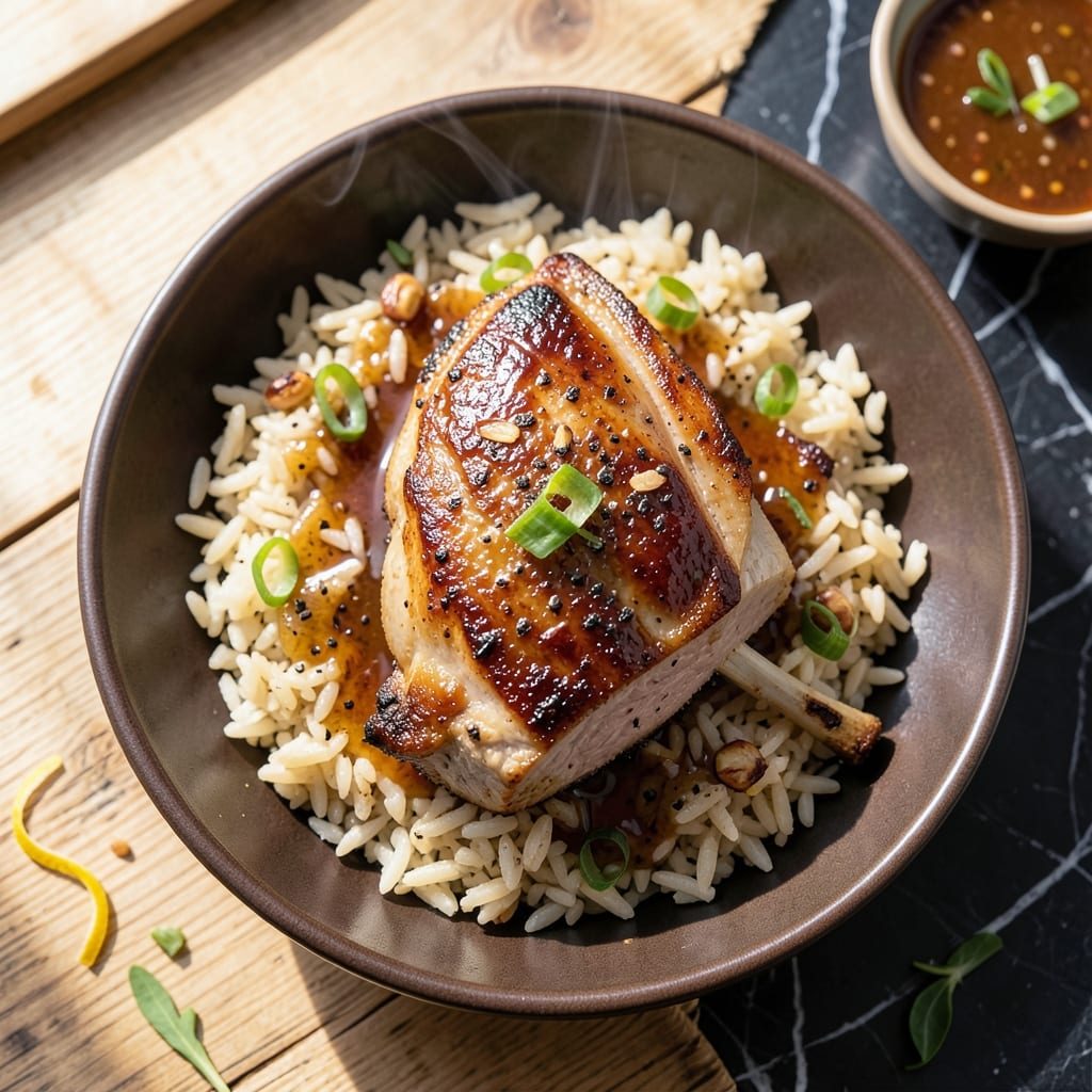 Broken Rice Pork Chop Recipe: Crispy Chops Over Nutty Grains Broken Rice Pork Chop Recipe: Crispy Chops Over Nutty Grains