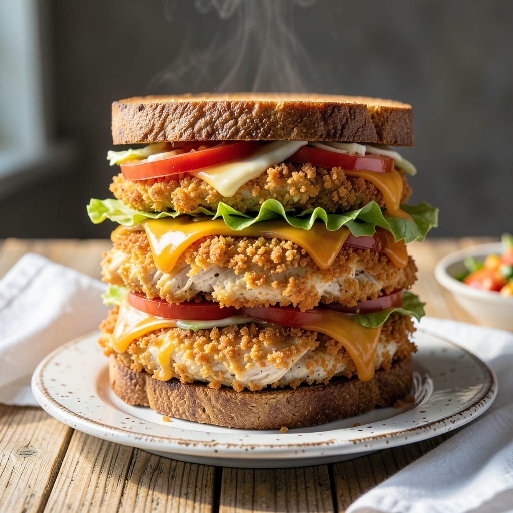 Chicken Melt Sandwich Recipe: Gooey Cheese and Crispy Bread Harmony