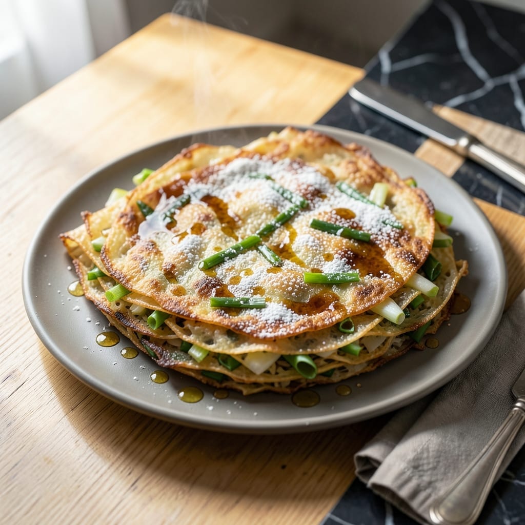 Rice Paper Scallion Pancake Recipe: Crispy Layers With Aromatic Green Onions Rice Paper Scallion Pancake Recipe: Crispy Layers With Aromatic Green Onions
