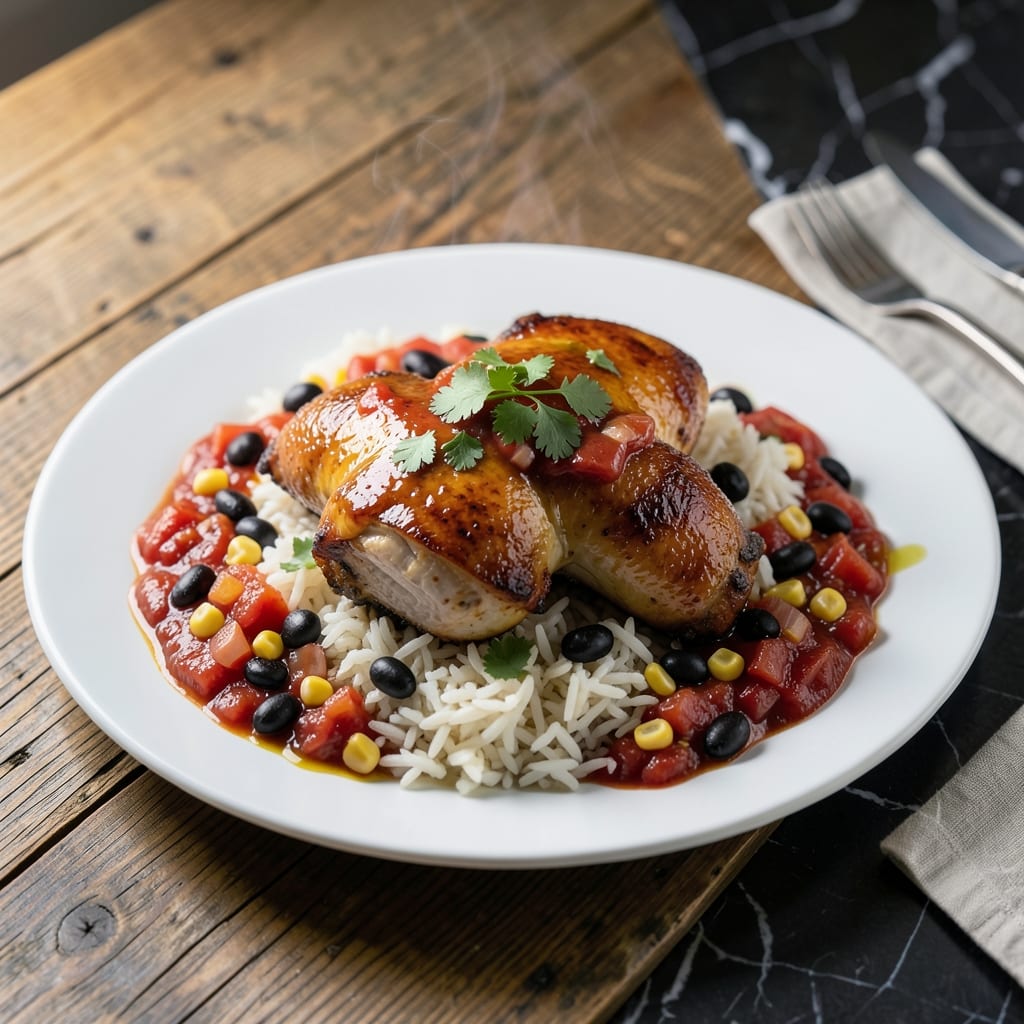 Slow Cooker Salsa Chicken and Rice Recipe: Hands-Off Tex-Mex Feast