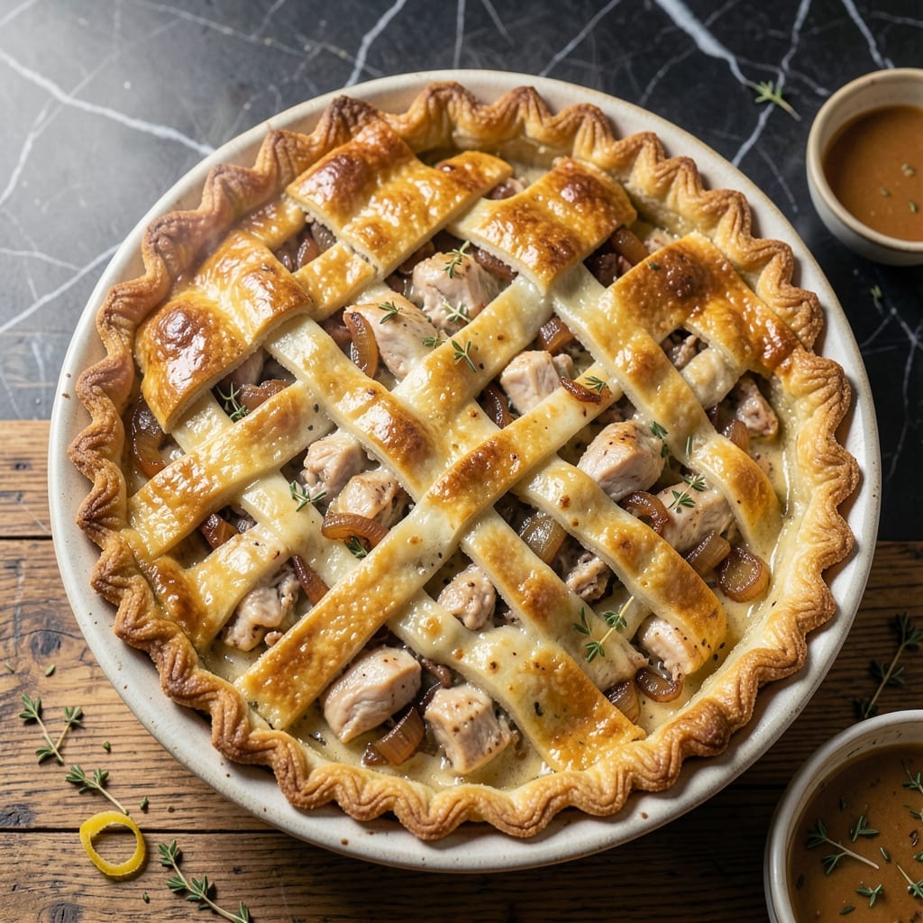 Chicken Meat Pie Recipe: Buttery Crust With Savory Chicken Filling Chicken Meat Pie Recipe: Buttery Crust With Savory Chicken Filling