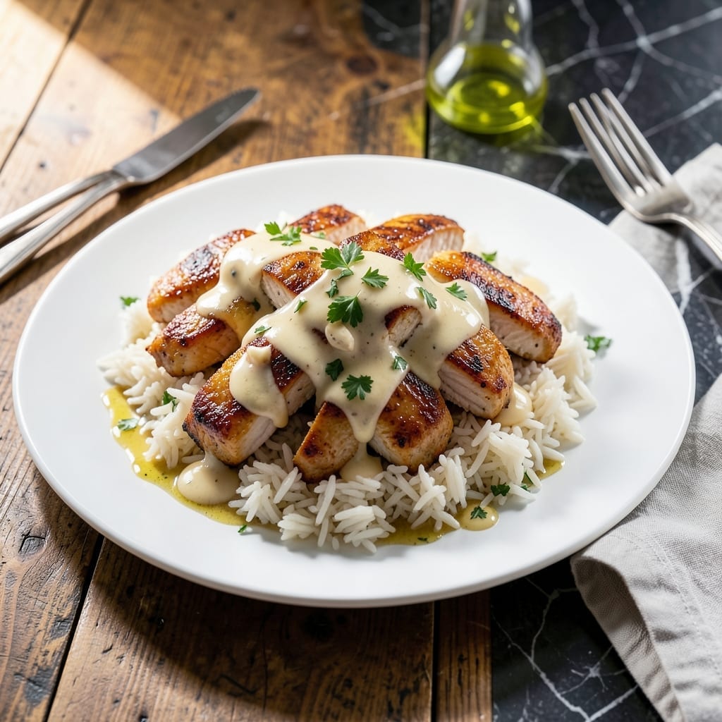 Pampered Chef Chicken and Rice Recipe: Creamy Garlic Herb One-Dish Meal