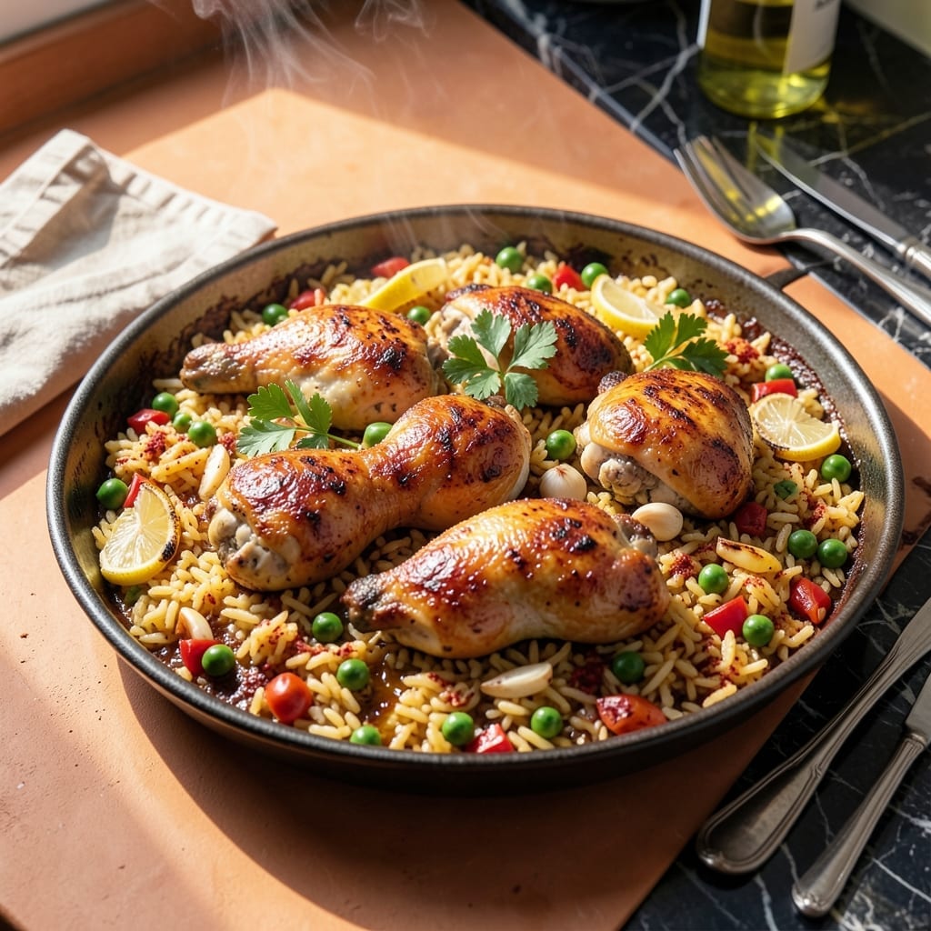 Chicken Paella Recipe: Saffron-Infused Spanish Feast in One Pan Chicken Paella Recipe: Saffron-Infused Spanish Feast in One Pan