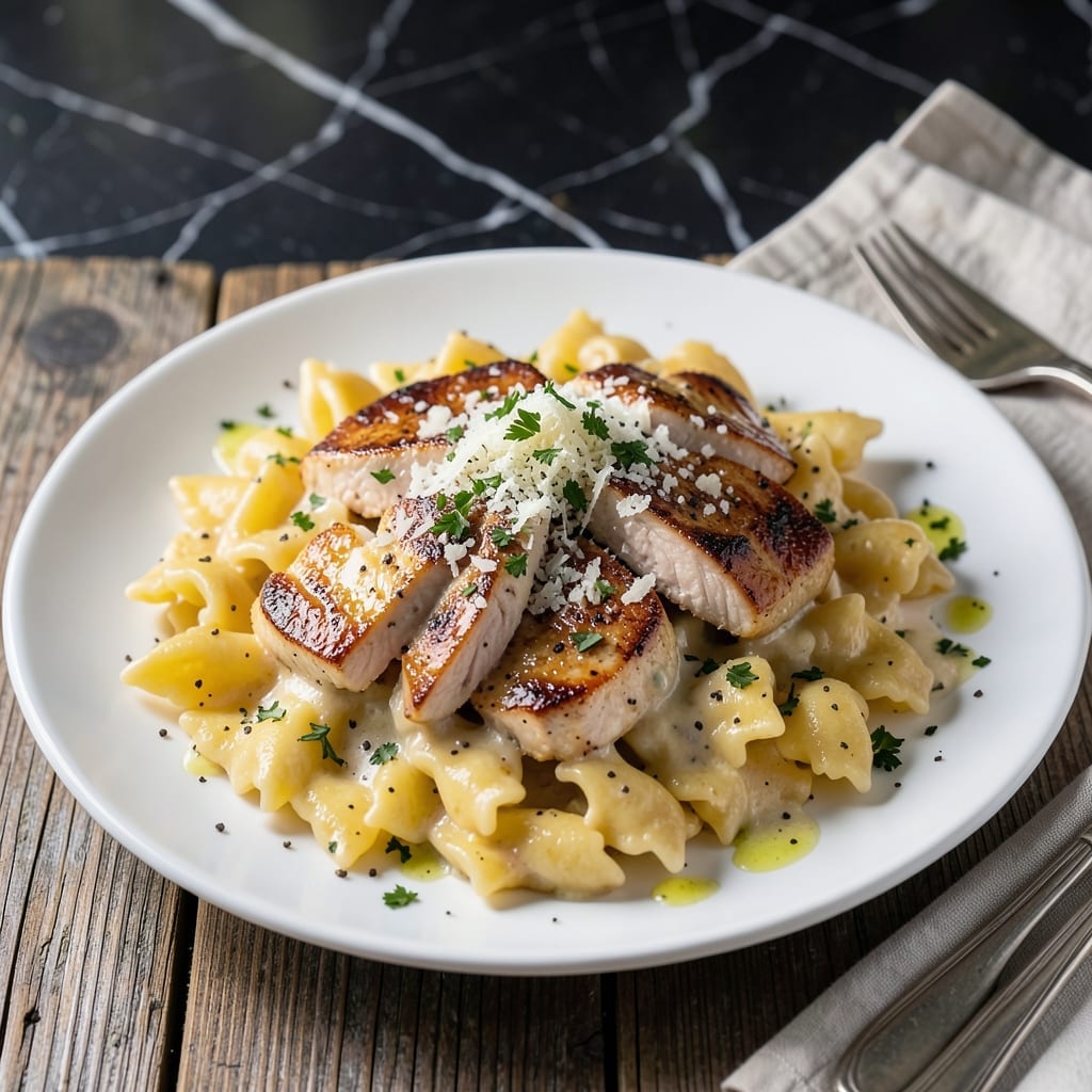 Chicken Farfalle Recipe: Bowtie Pasta With Creamy Parmesan Sauce