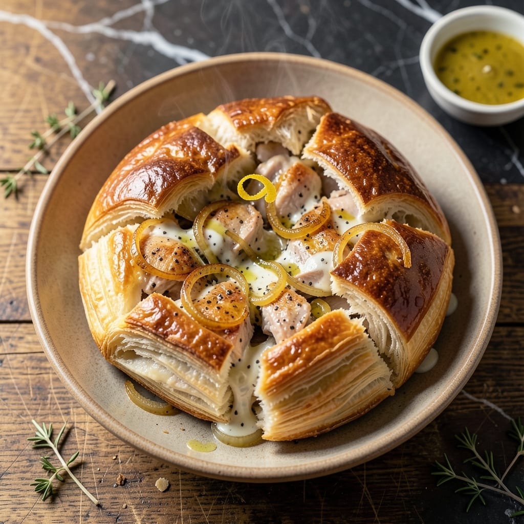 Turkish Chicken Bread Recipe: Flaky Pastry With Spiced Filling