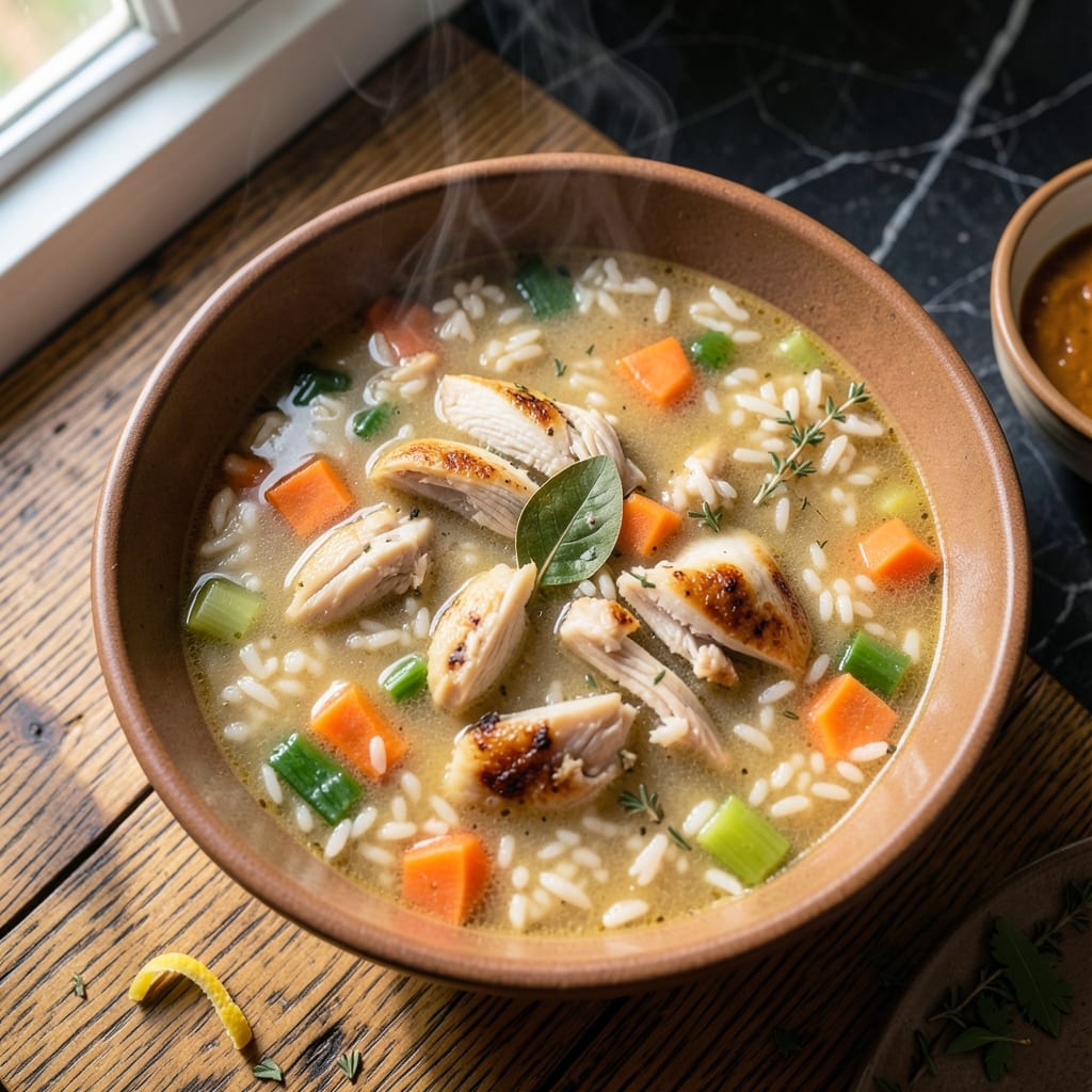 Leftover Chicken And Rice Soup Recipe: Savory Broth With Tender Bites