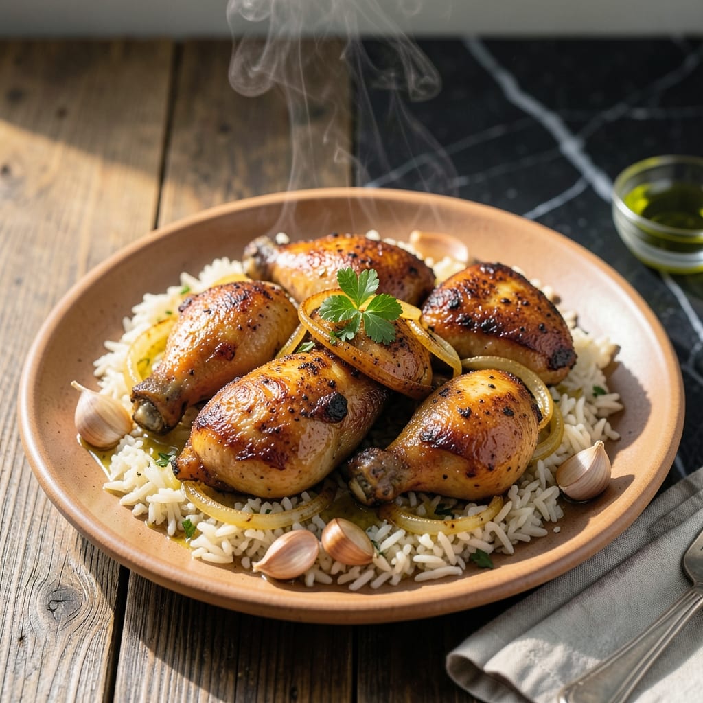 Chicken Thighs Over Rice Recipe: Savory One-Pan Meal