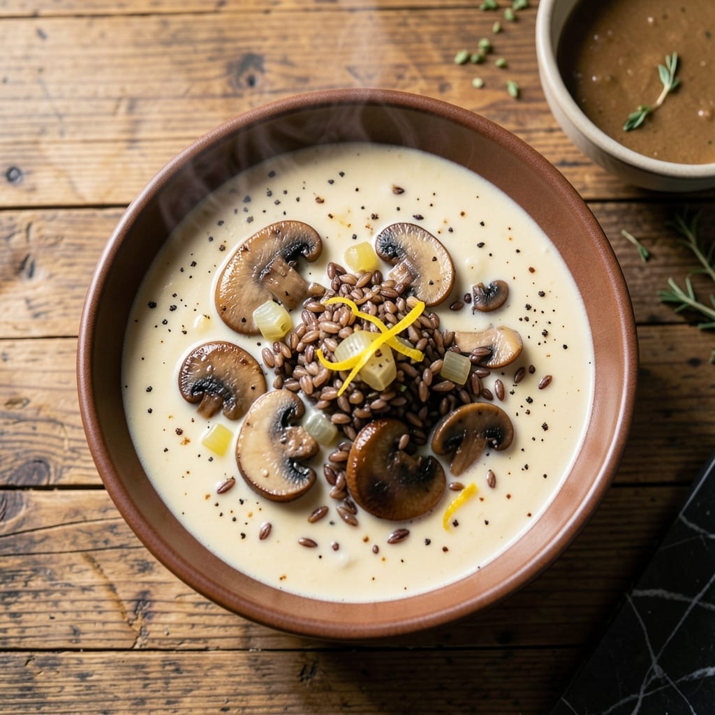 Cream of Mushroom and Wild Rice Soup Recipe: Earthy Depth With Every Spoon