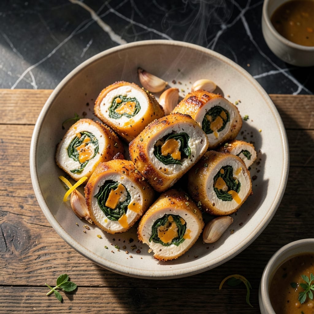 Chicken Roll Recipe: Savory Stuffed Pinwheels With Golden Crust