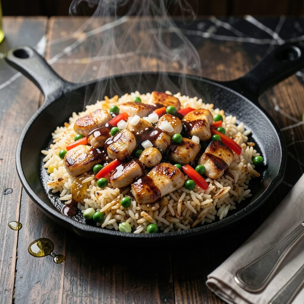 Blackstone Hibachi Chicken Fried Rice Recipe: Grill-Top Wok Flavor at Home